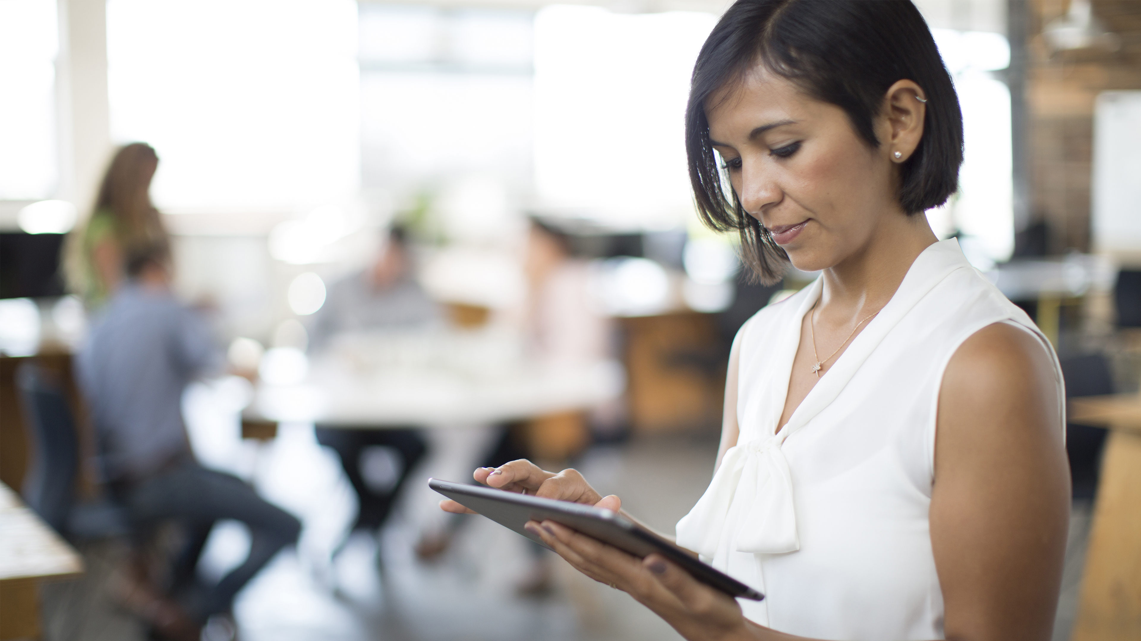 Woman on tablet